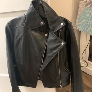 Black leather jacket size Small- forever 21
